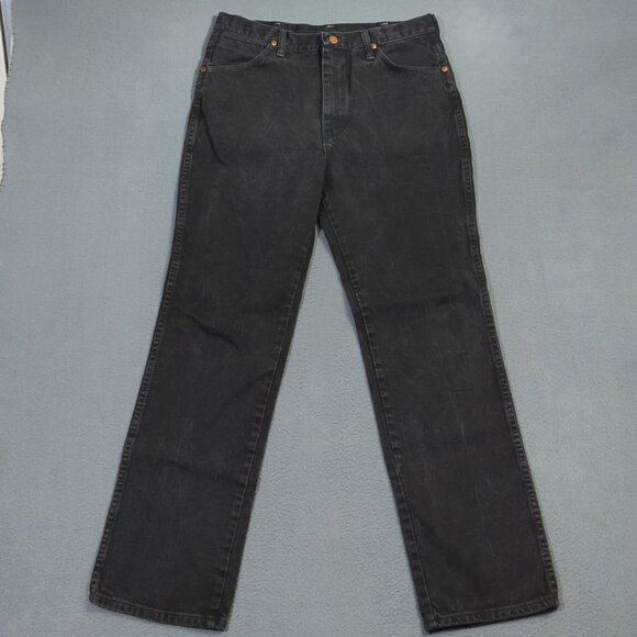 Wrangler VTG Jeans Mens 34x32 Black 936 WBK Slim Cowboy Cut Slim Fit Made In USA - Picture 2 of 10